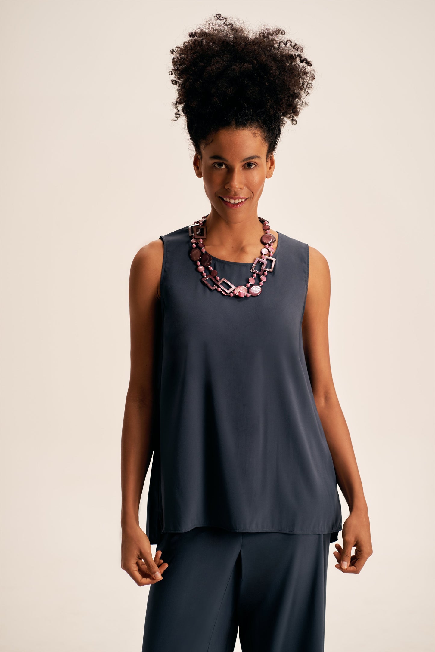 Olivia Newton-John Silk Tunic - Twilight
