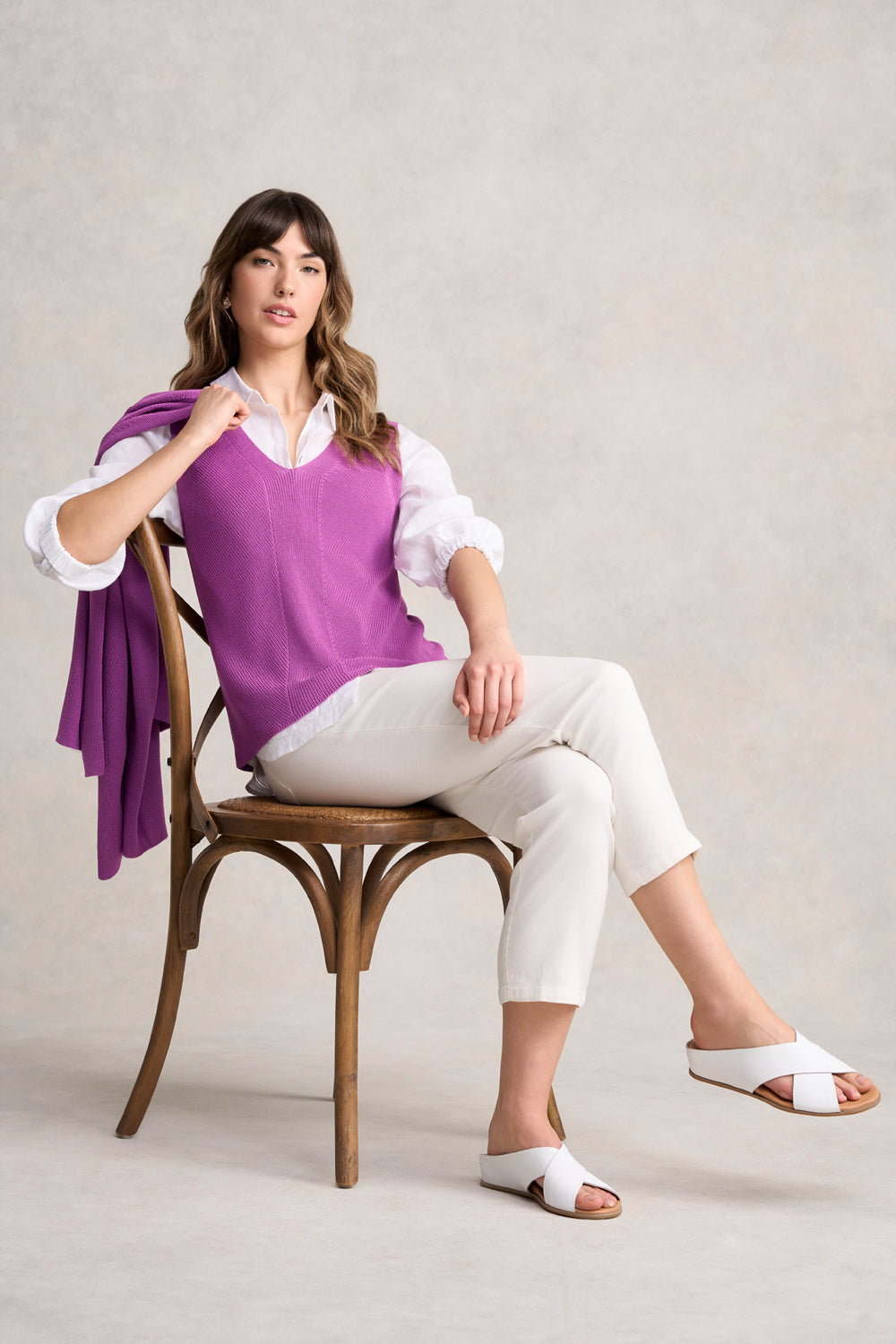 V-Neck Knitted Tank - First Bloom