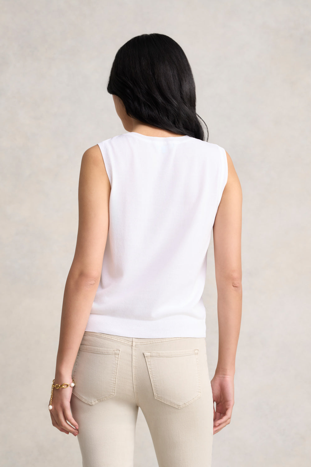 Essential Knit Tank - White