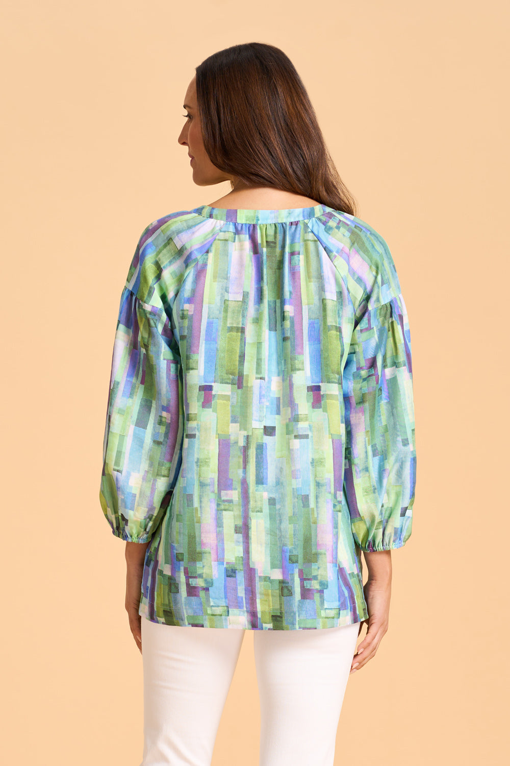 Puff Sleeve Top - August Stripe