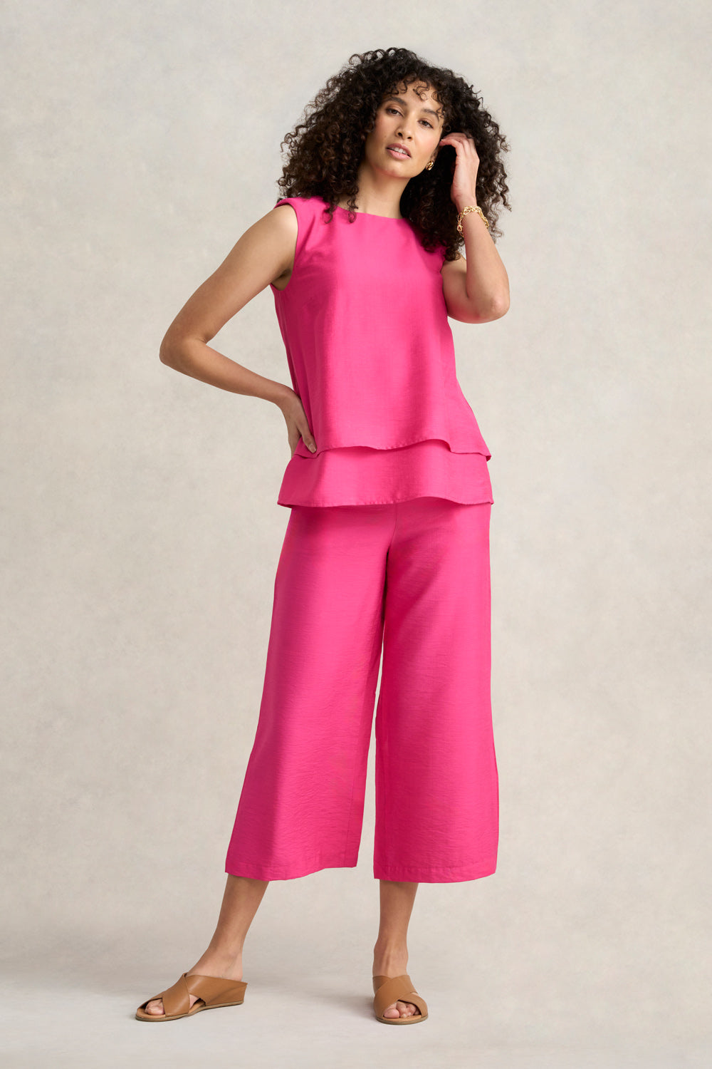 Layered Camisole - Fiery Rose