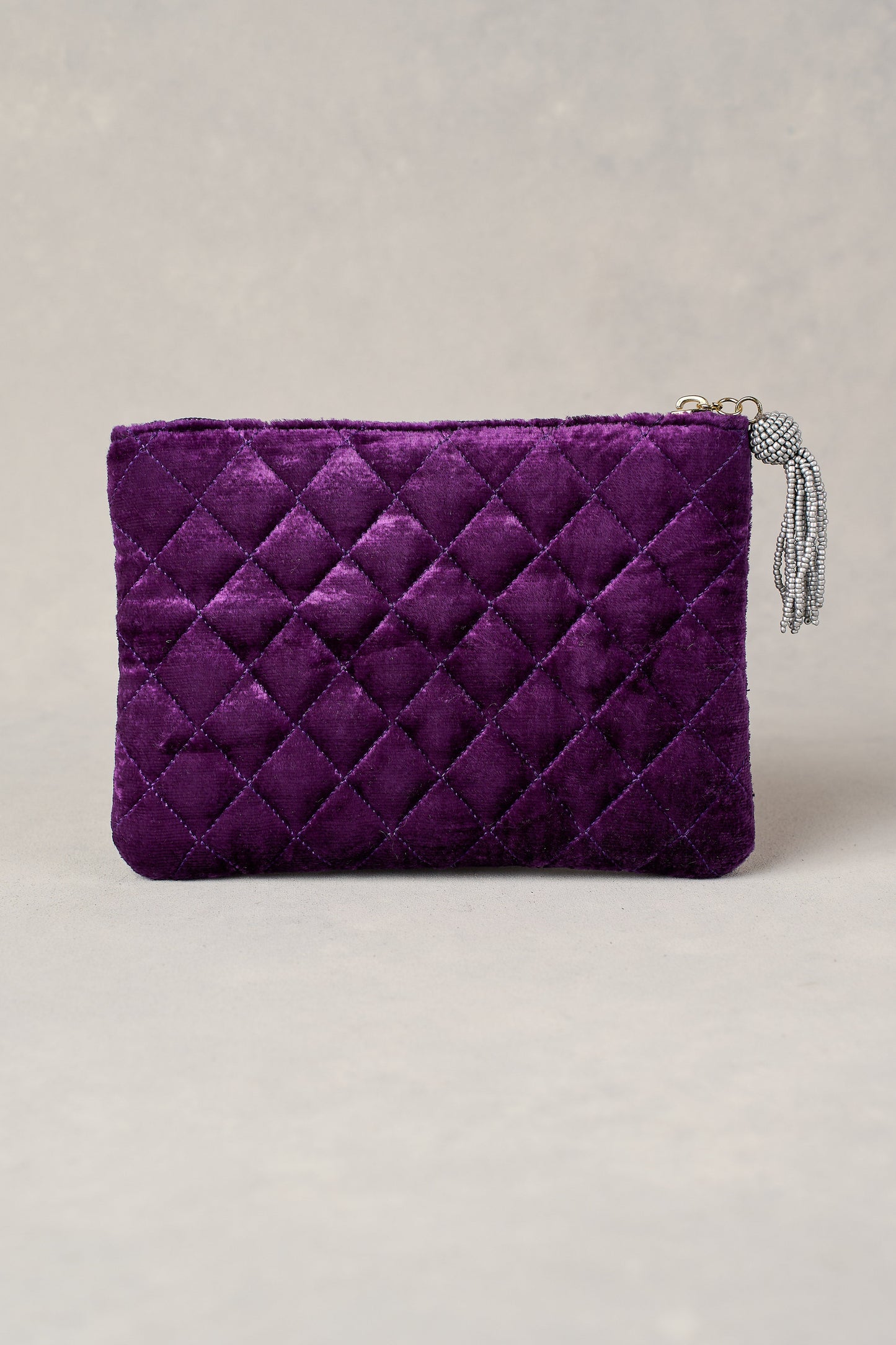 J Monogram Cosmetic Bag - Purple