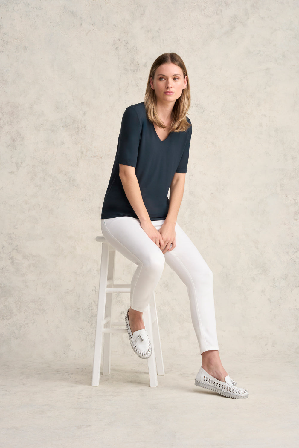 V-Neck Tee - Ink