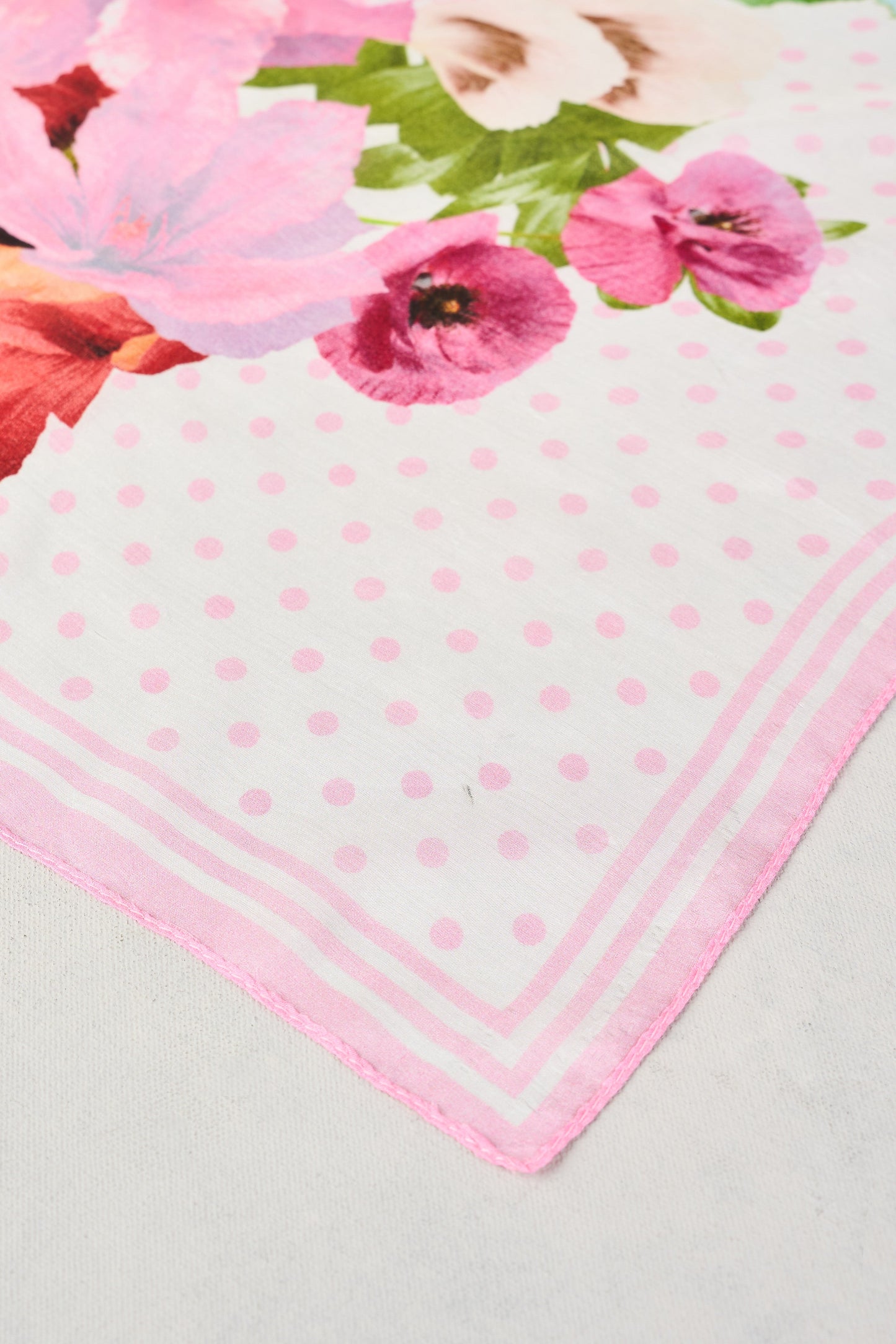 Multi Floral Silk Scarf - Multi