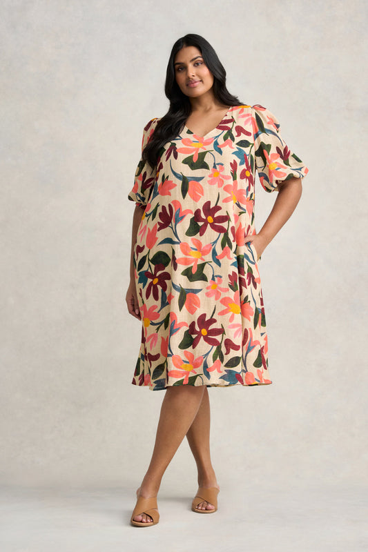 Printed Swing Dress - Joyful Floral