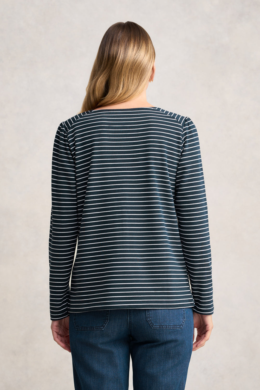 Stripe Long Sleeve T-Shirt - Ink & White Stripe