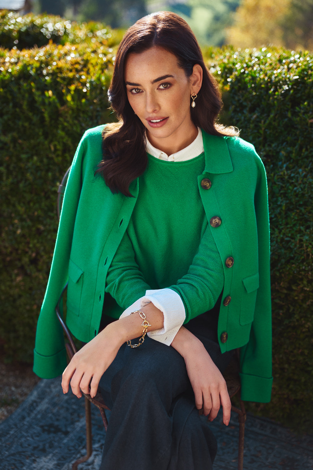 Milano Knit Jacket - Emerald