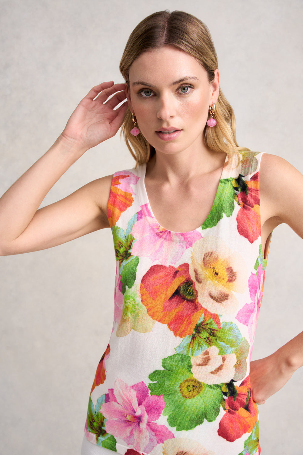 Knit Layering Tank - Multi Floral