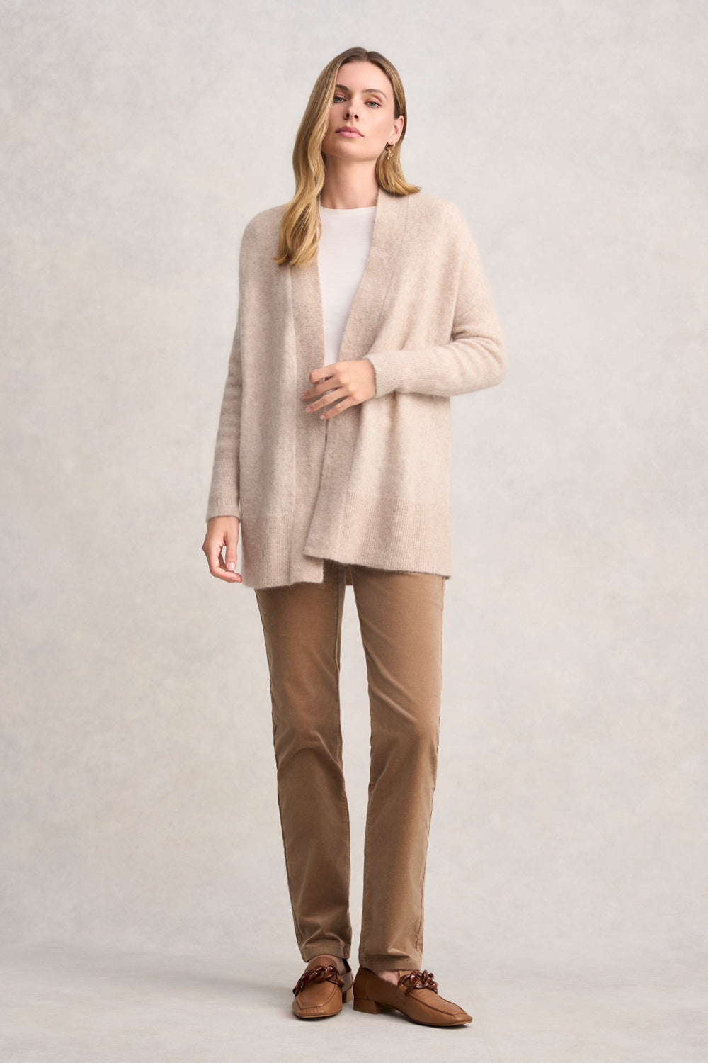 Mohair Blend Cardigan - Sable