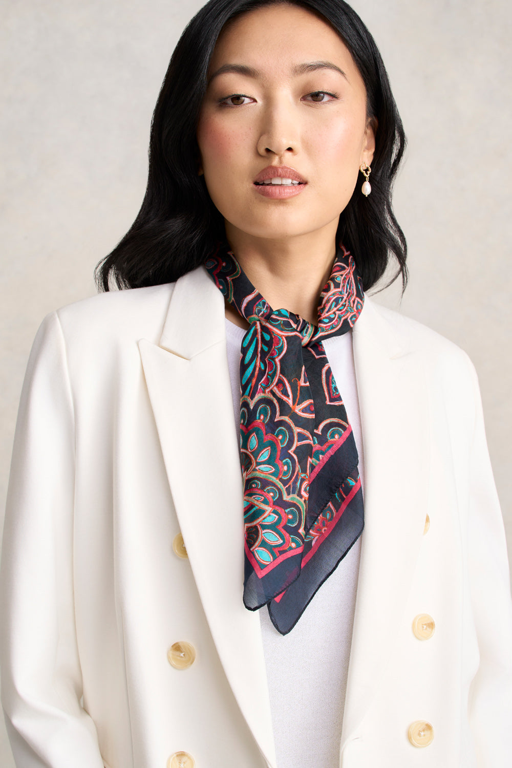 Paisley Floral Silk Scarf