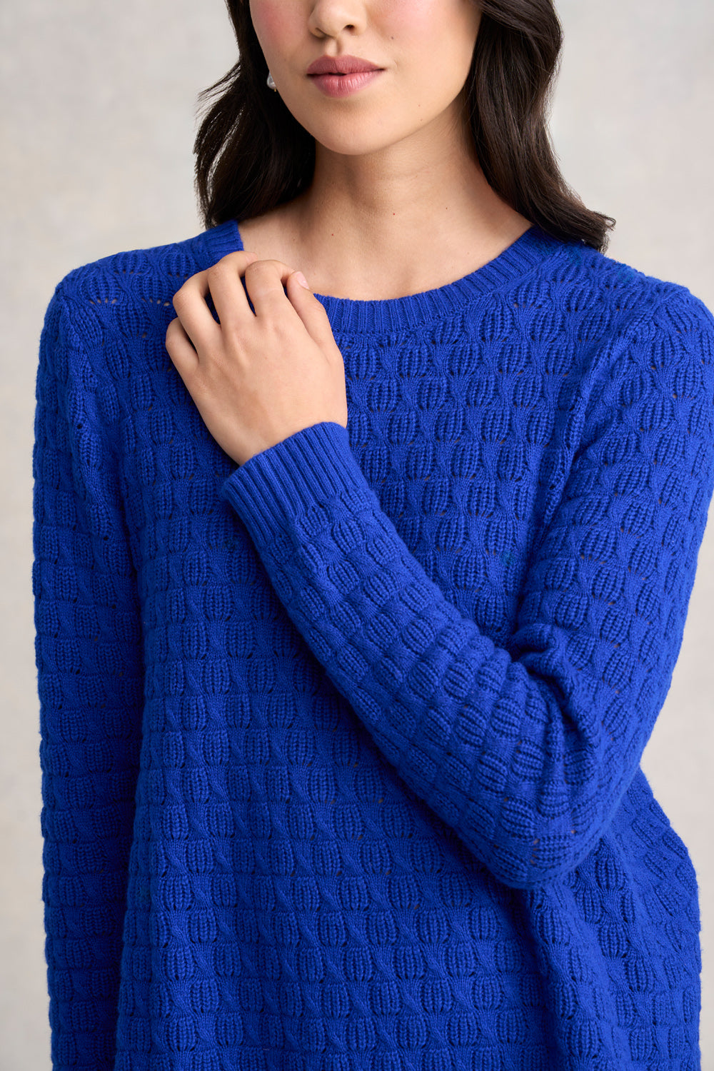 Cotton Wool Bubble Jumper - Electric Blue