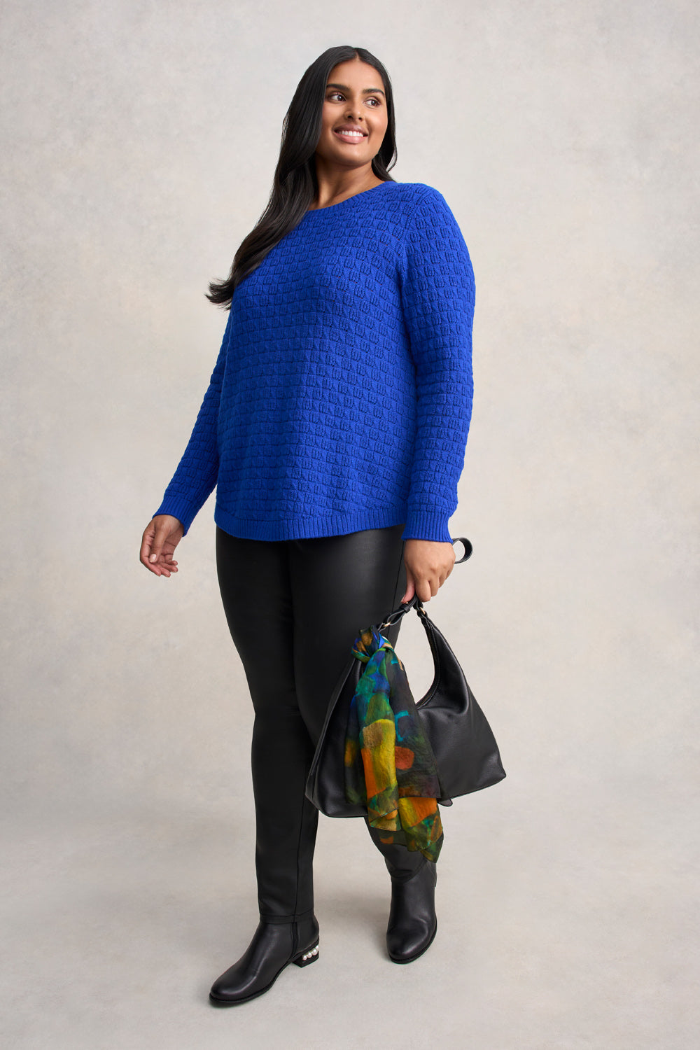 Cotton Wool Bubble Jumper - Electric Blue