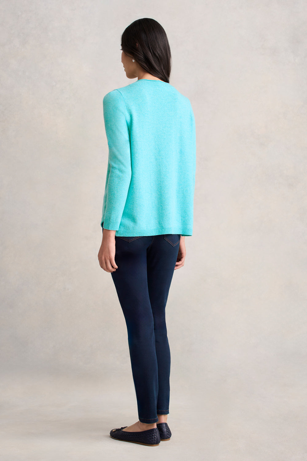 Merino V-Neck Jumper - Turquoise
