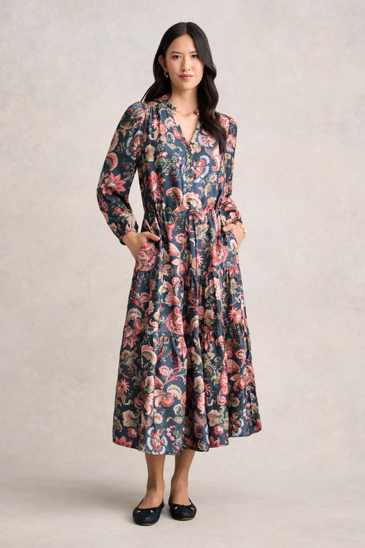 Printed Jacquard Dress - Tapestry Print