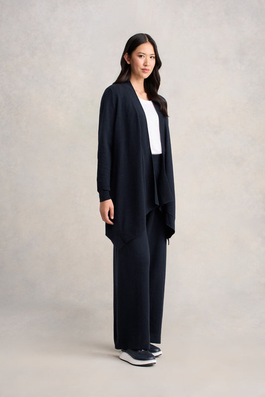 Wool Cashmere Cardigan - Ink