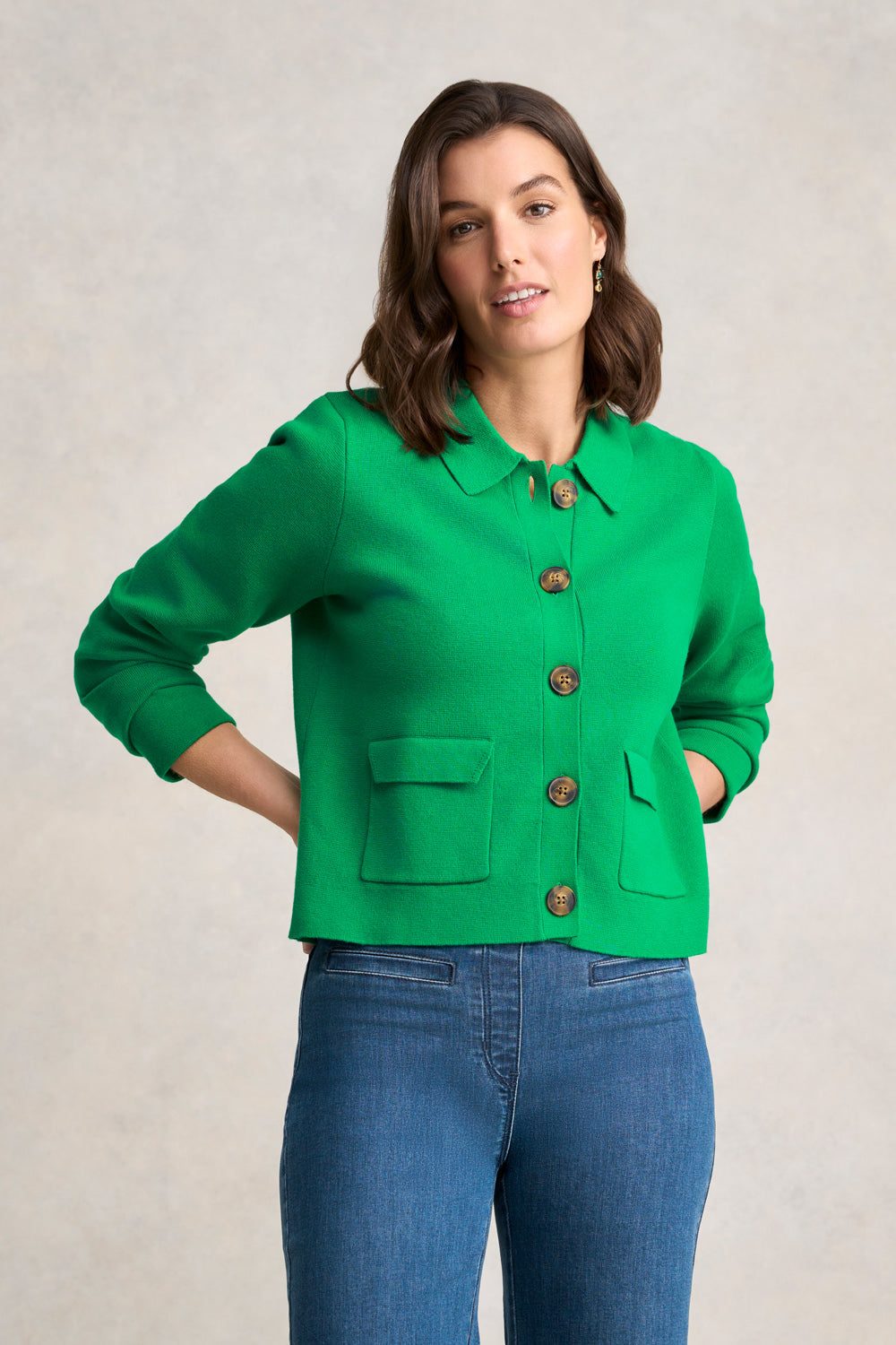 Milano Knit Jacket - Emerald