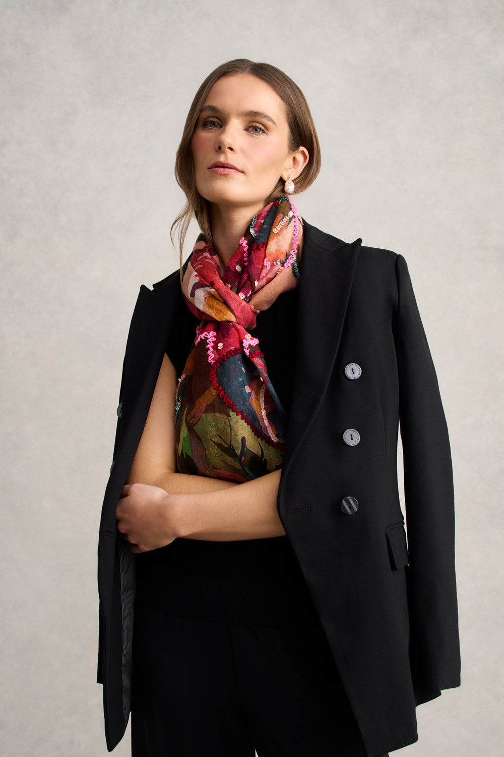 Embellished Garden Scarf – Multicolour