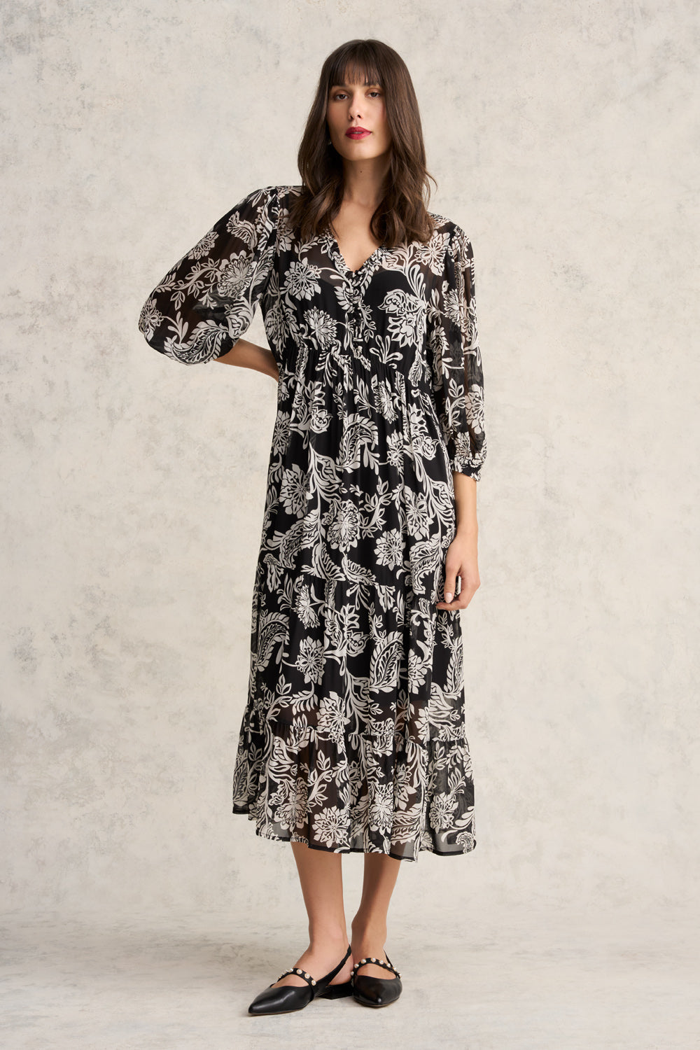 Printed Tiered Dress - Coco Floral