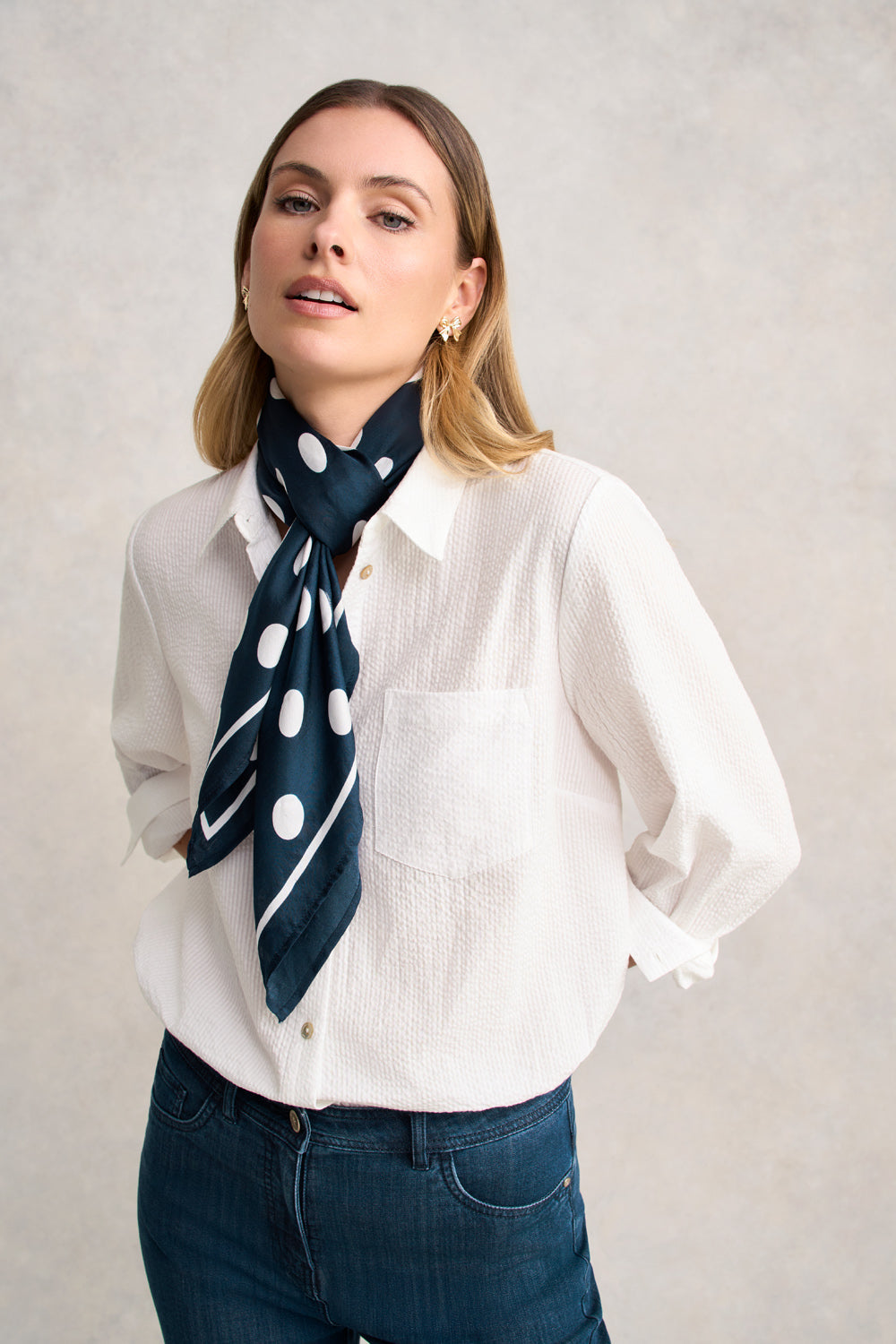 Polka Dot Square Scarf