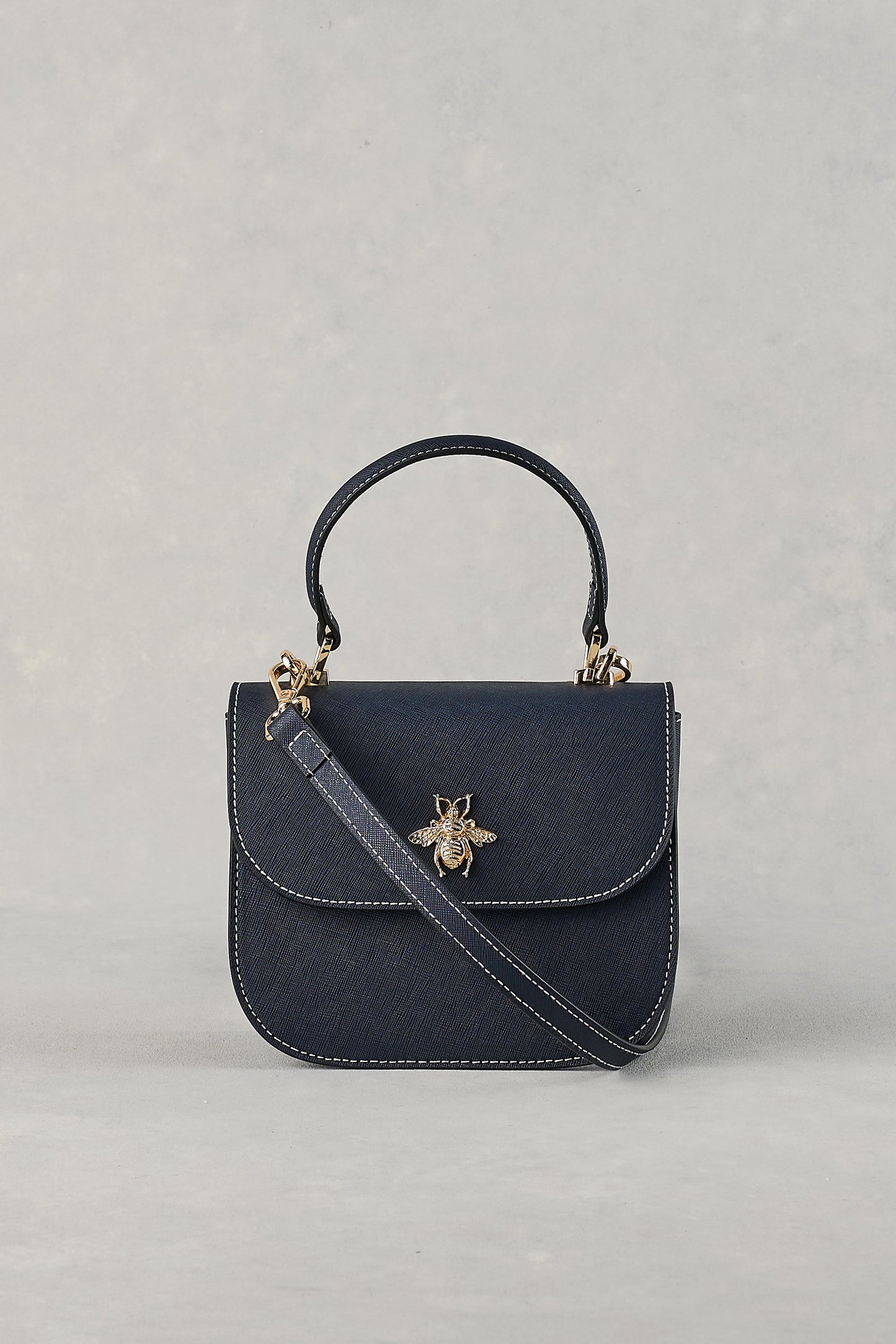 Structured Crossbody Bag - Navy