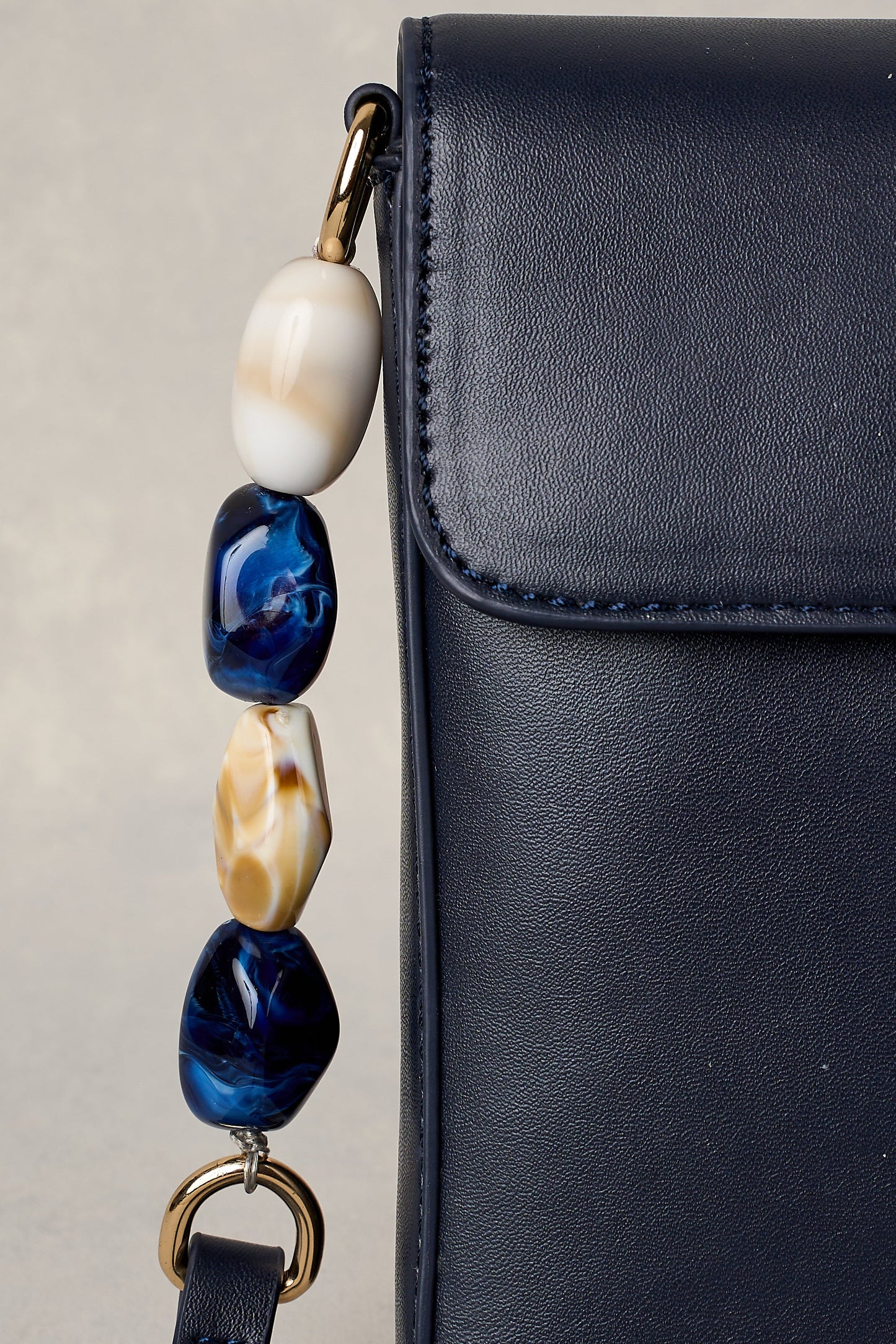 Beaded Strap Phone Bag - Ink