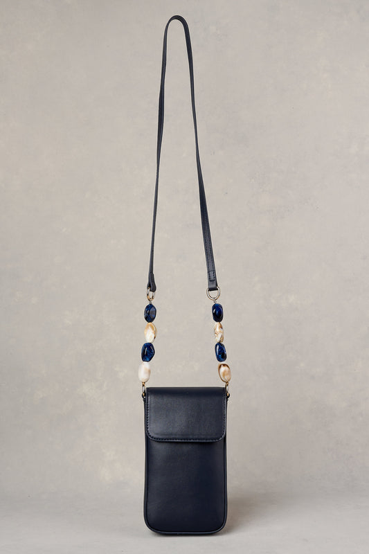 Beaded Strap Phone Bag - Ink