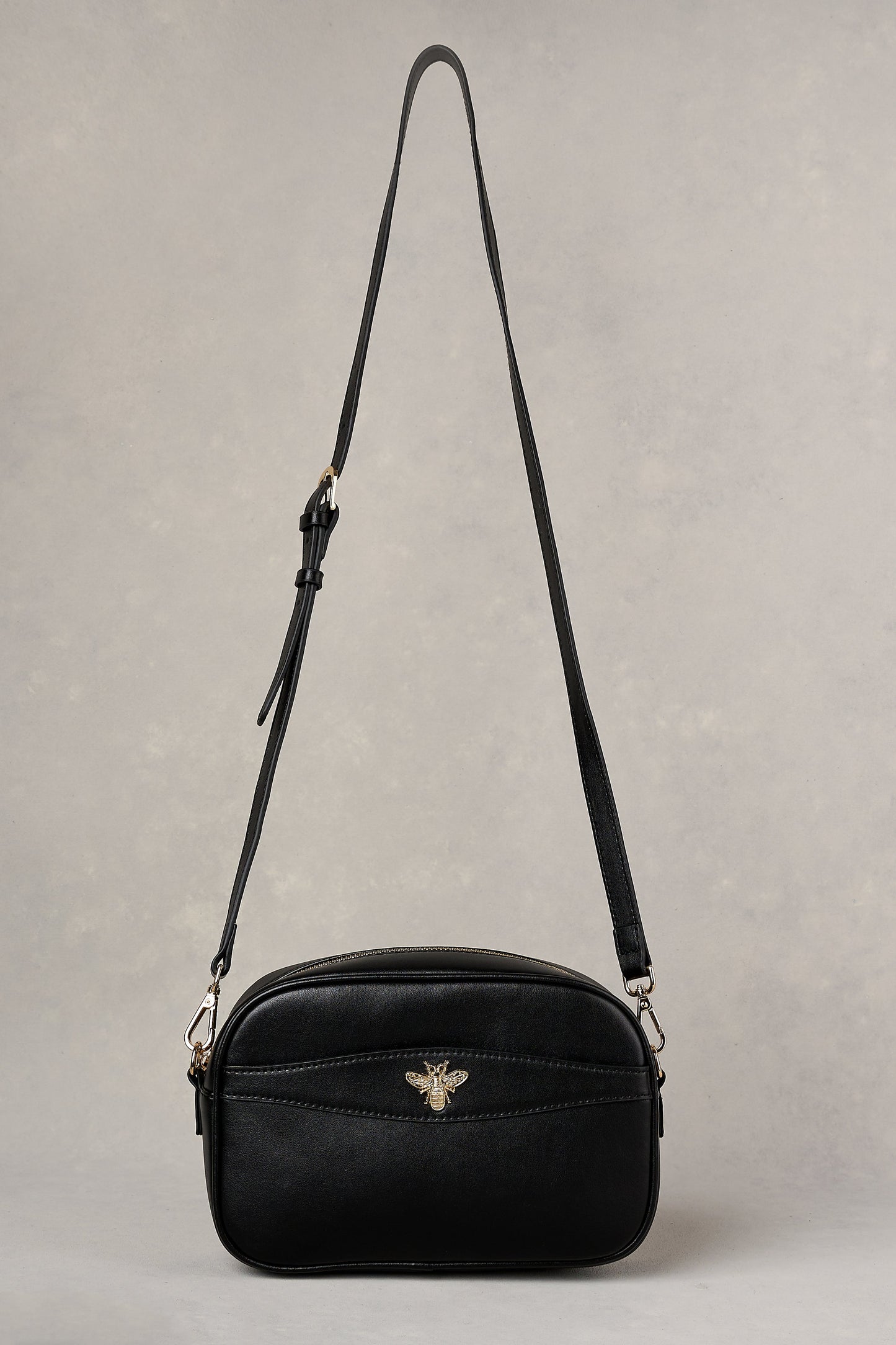 Bee Leather Camera Bag - Black