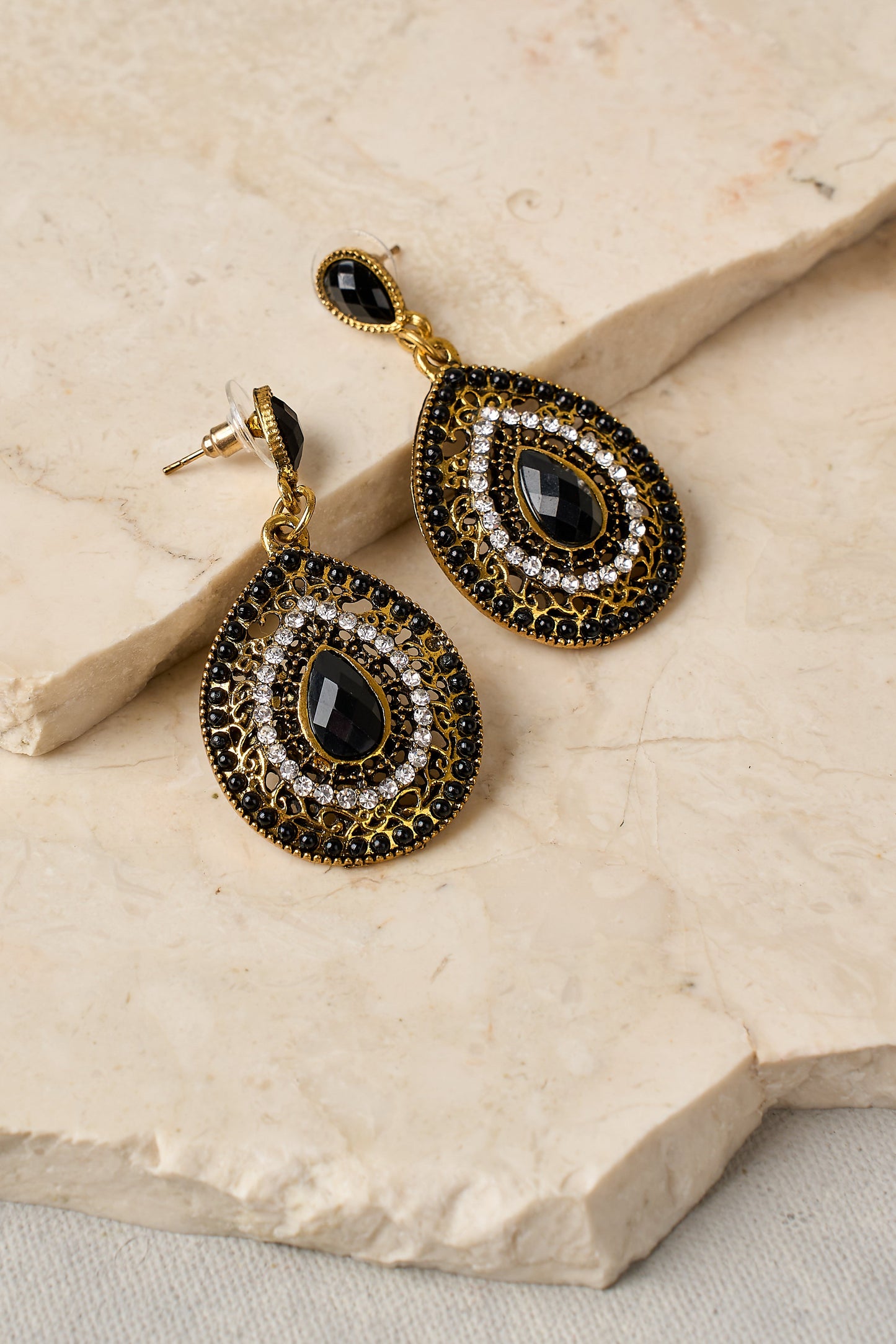 Black Halo Earrings