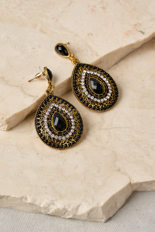 Black Halo Earrings