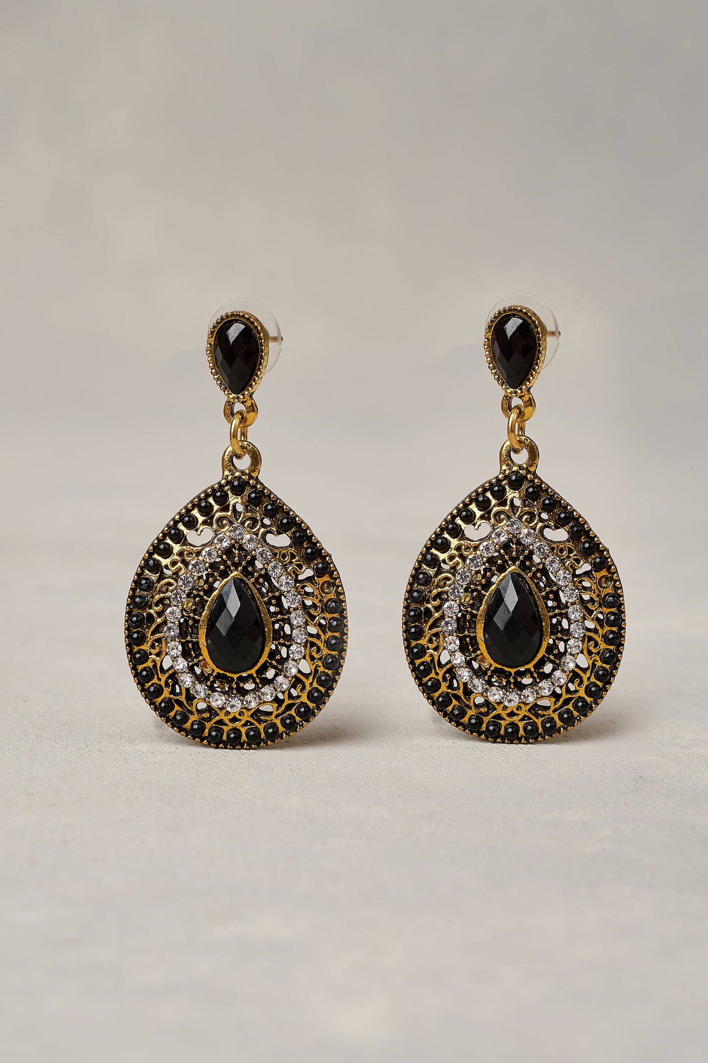 Black Halo Earrings