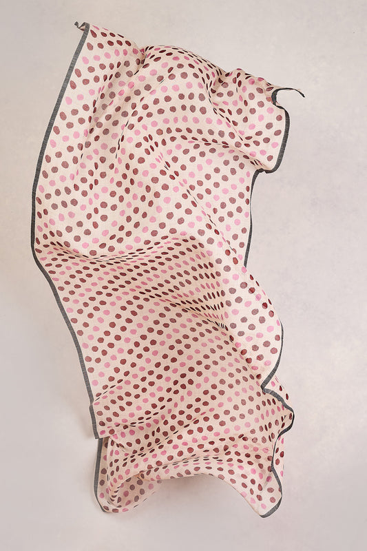 Polka Dot Wool Scarf - Multicolour
