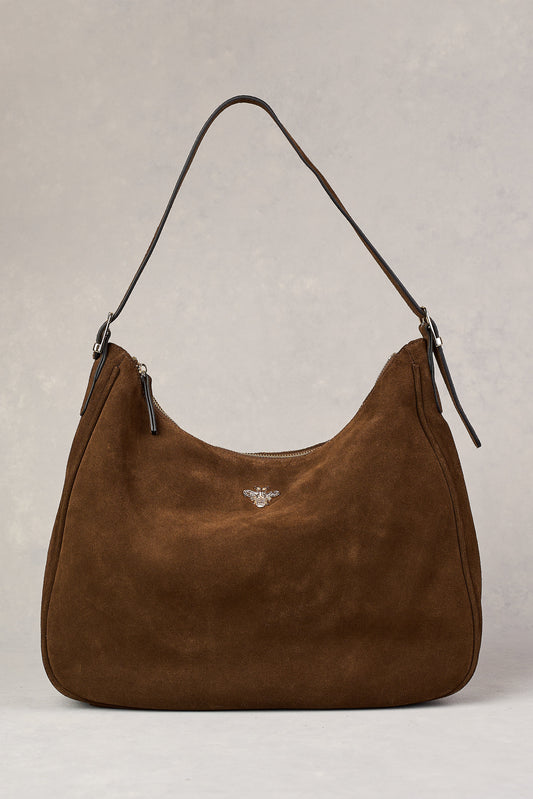 Ebony Suede Handbag - Chocolate