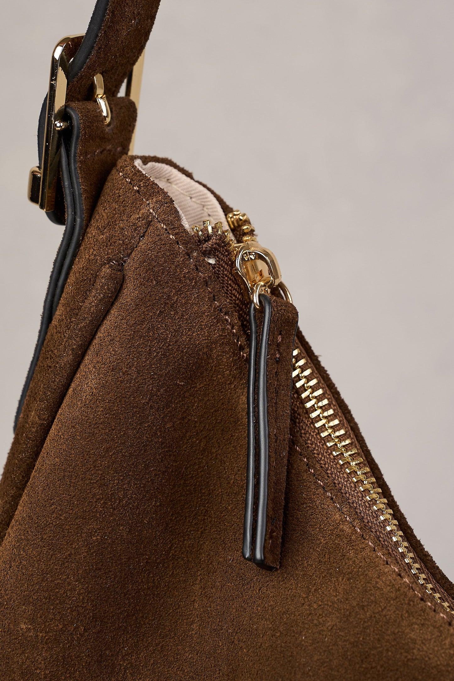 Ebony Suede Handbag - Chocolate