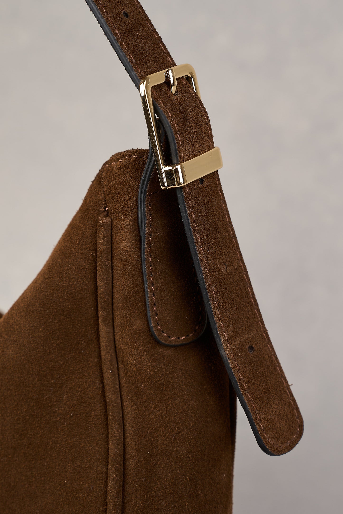 Ebony Suede Handbag - Chocolate