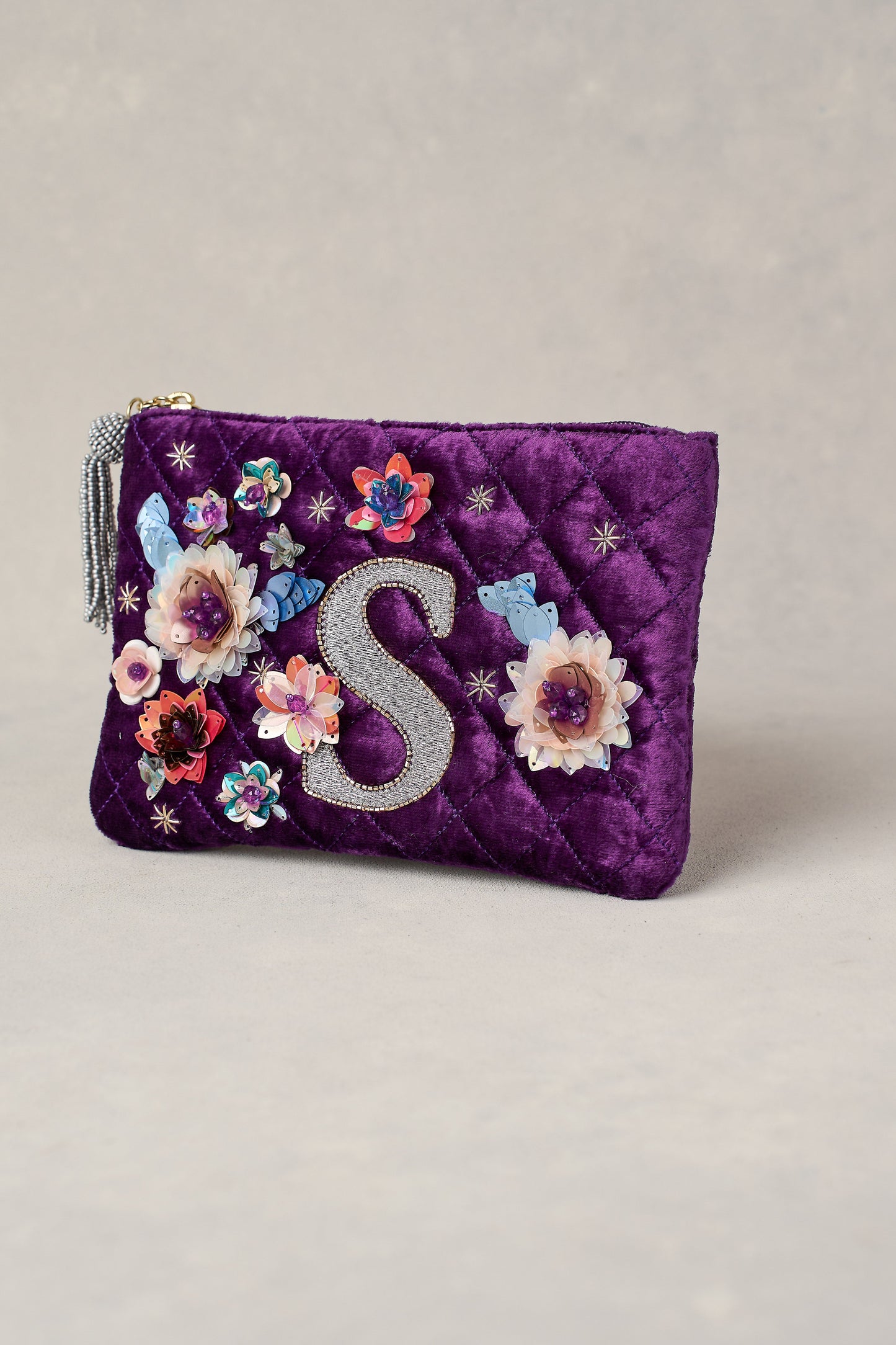 S Monogram Cosmetic Bag - Purple