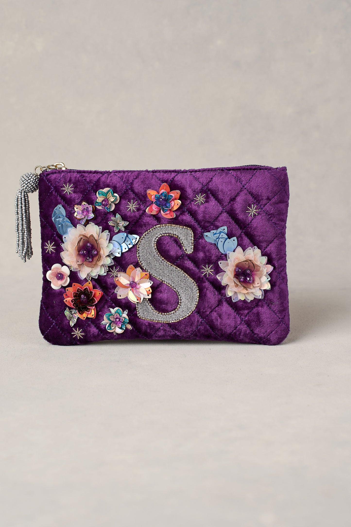 S Monogram Cosmetic Bag - Purple