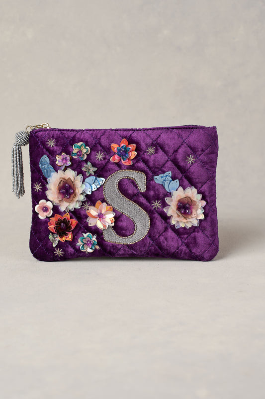 S Monogram Cosmetic Bag - Purple