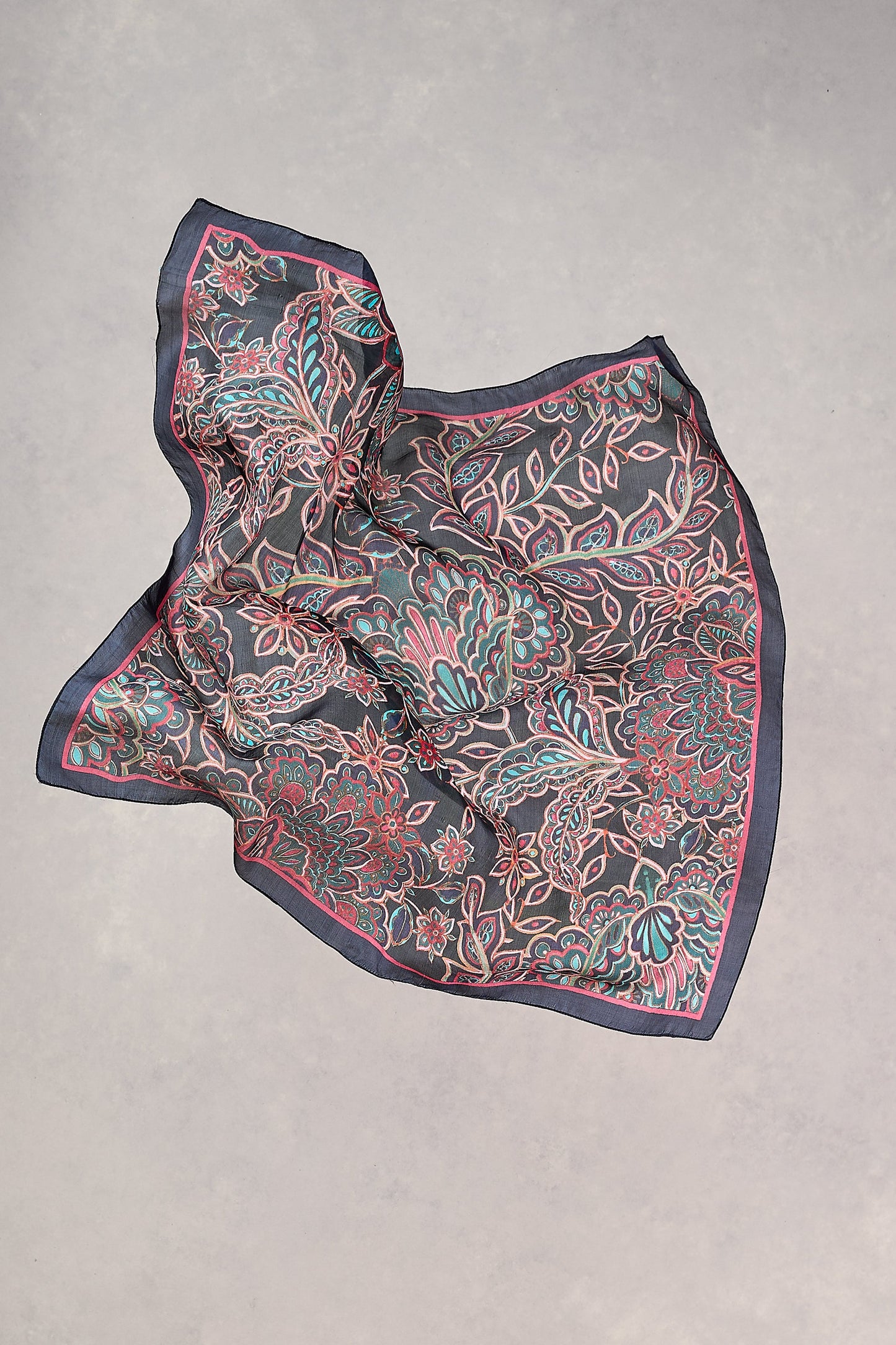 Paisley Floral Silk Scarf