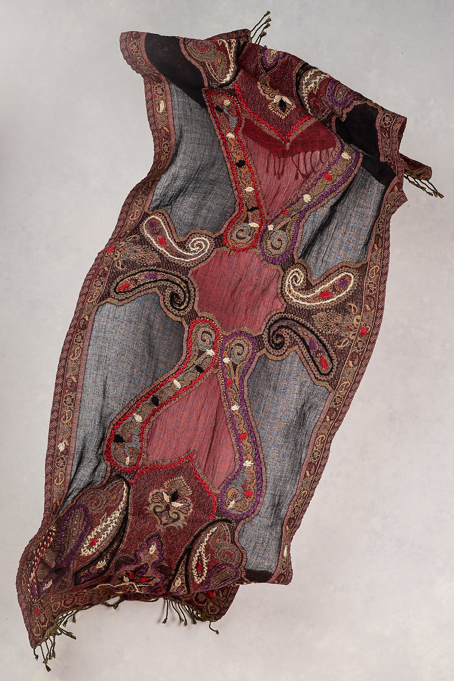Paisley Swirls Wool Scarf - Multicolour
