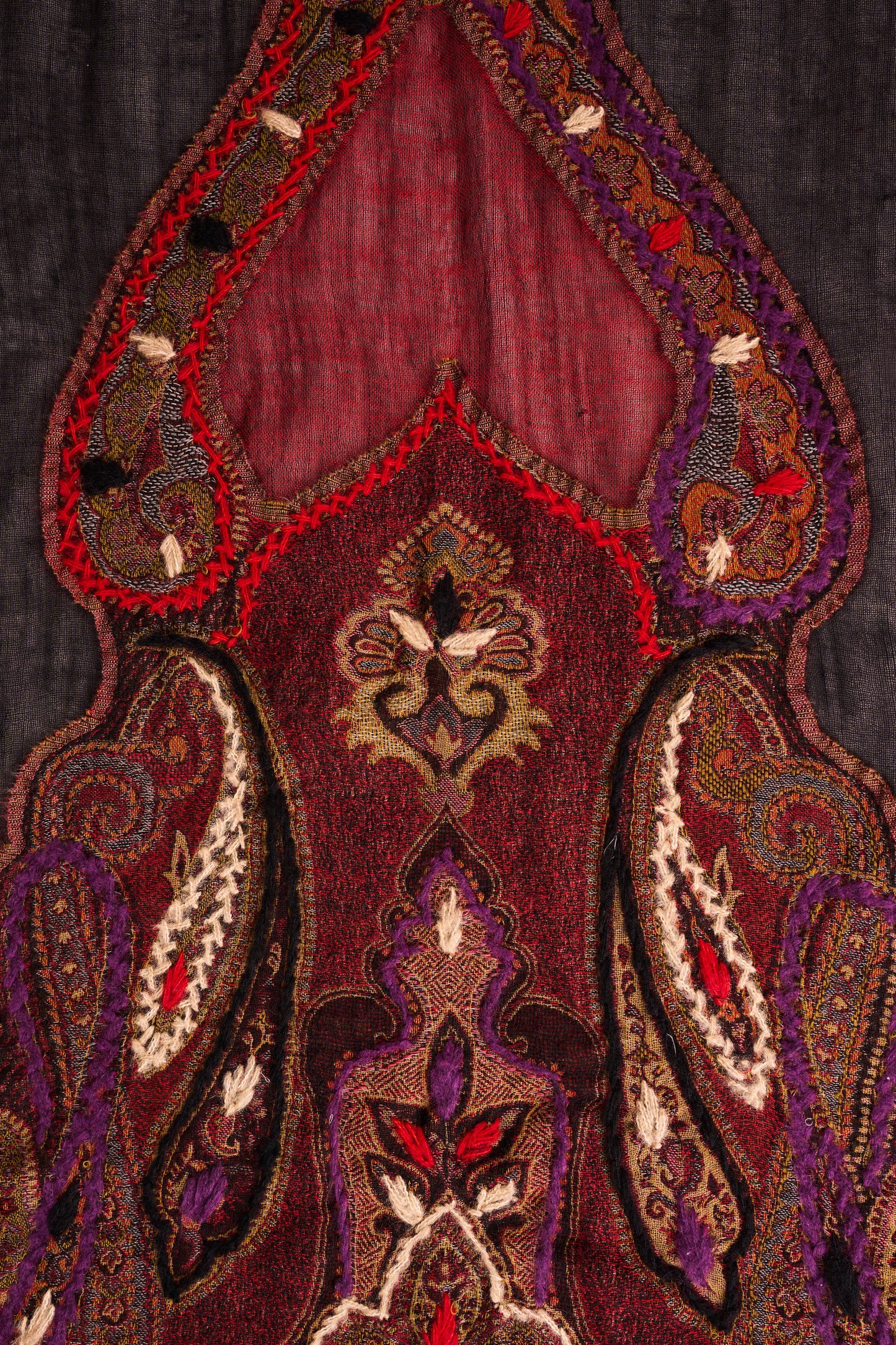 Paisley Swirls Wool Scarf - Multicolour