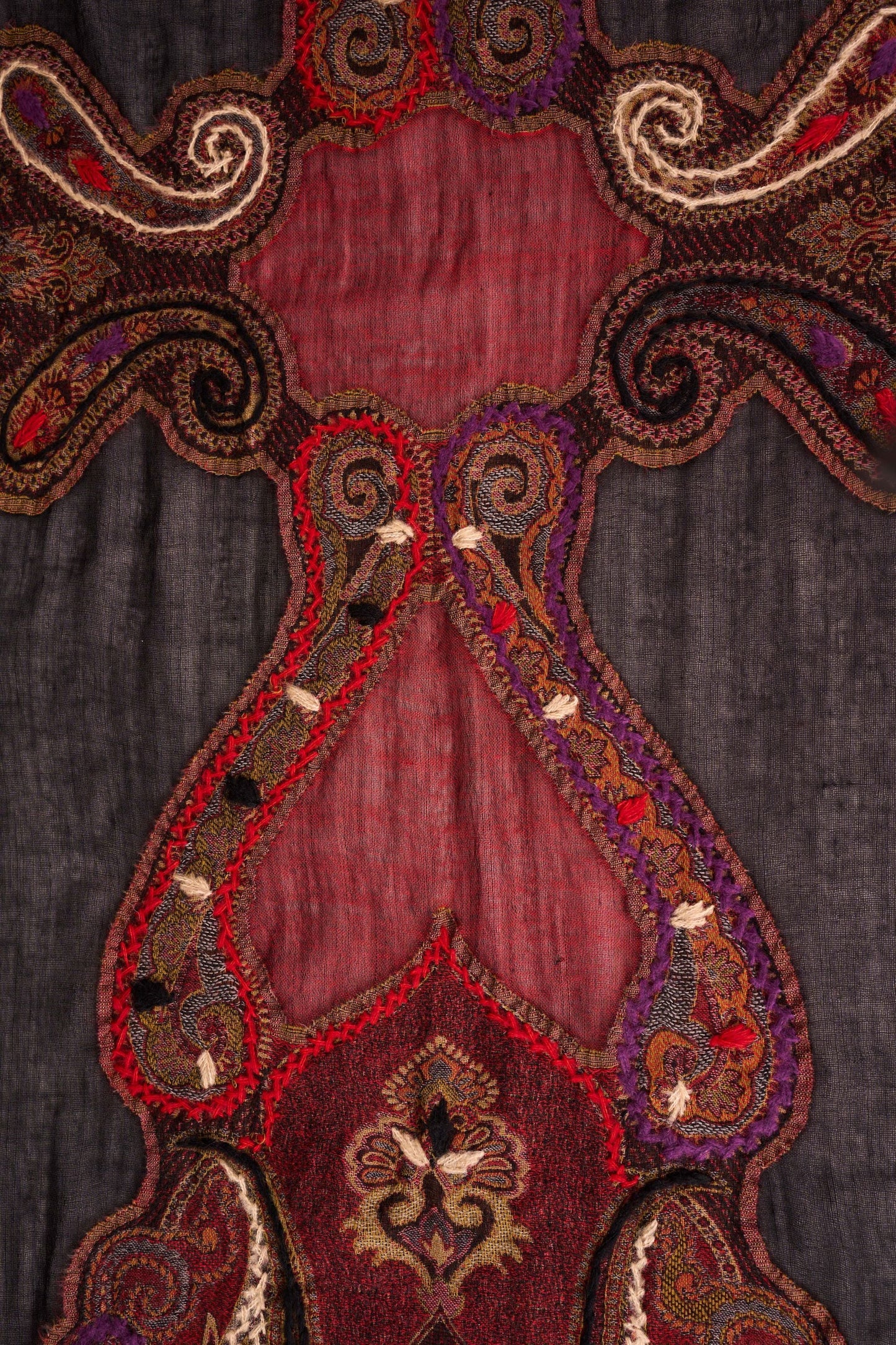Paisley Swirls Wool Scarf - Multicolour
