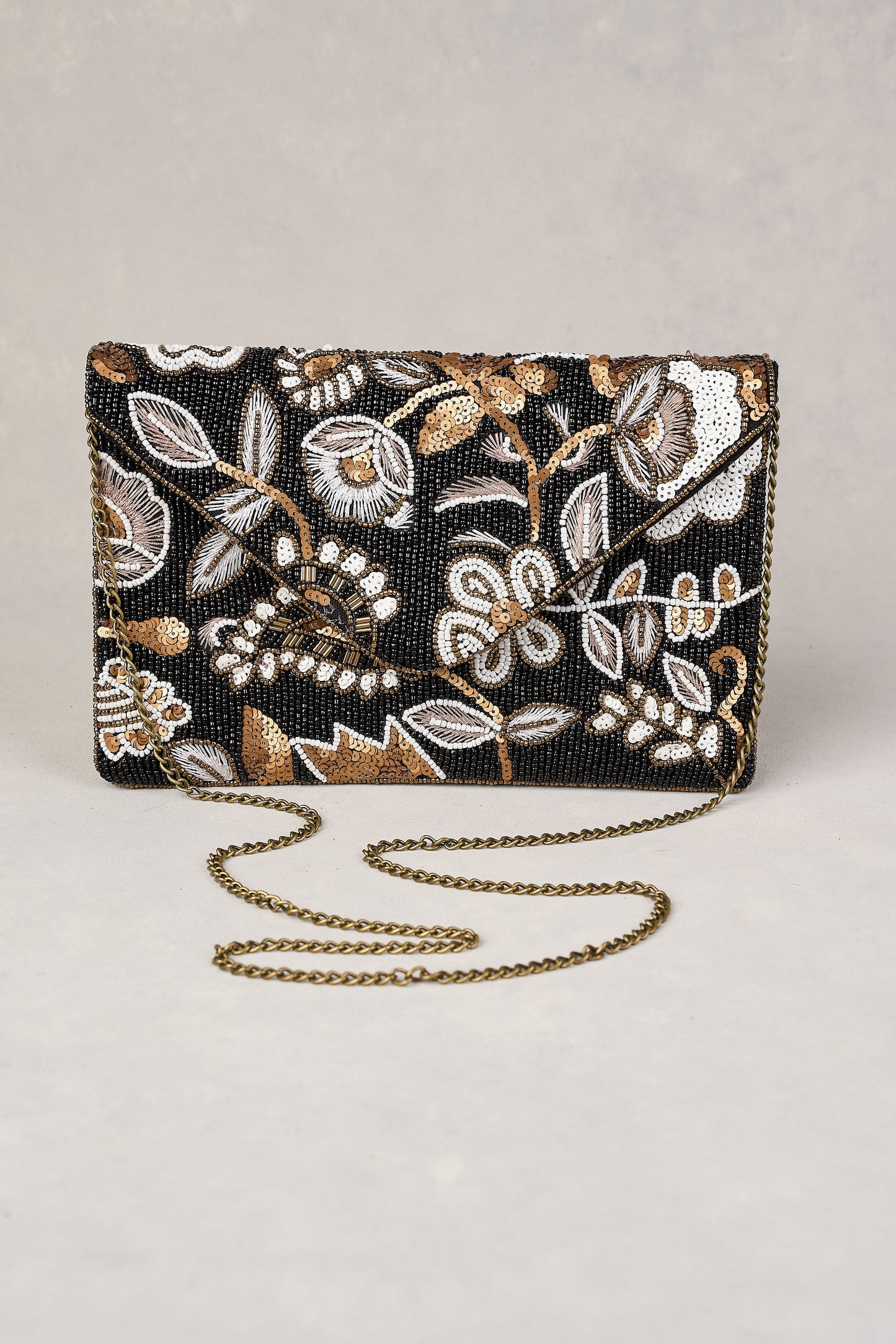 Sequin Paisley Clutch - Multicolour