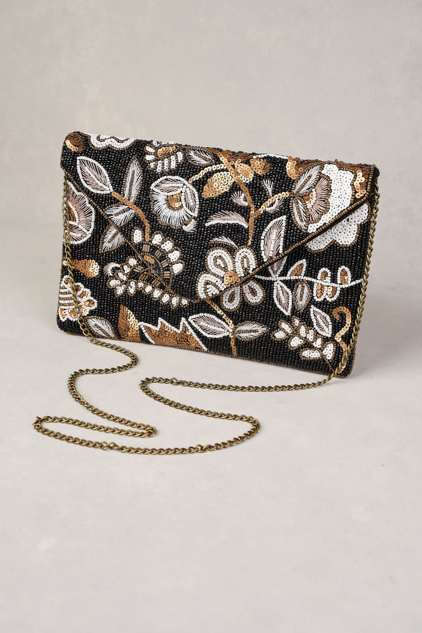 Sequin Paisley Clutch - Multicolour