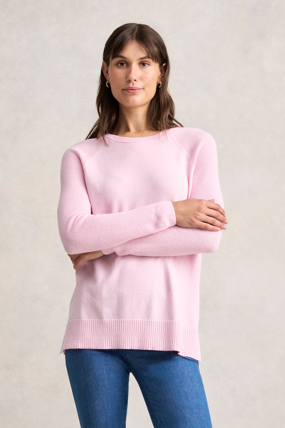 Button Side Detail Jumper - Ice Pink