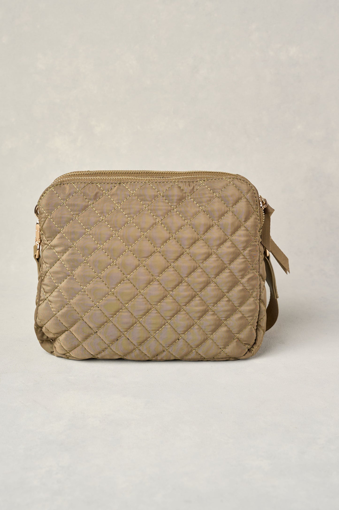 Naomi Quilted Crossbody Bag - Khaki